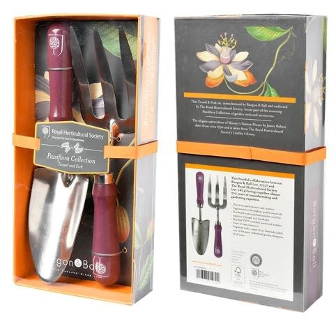 Burgon & Ball Passiflora Gift Boxed Trowel & Fork Set